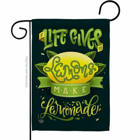 CUADRILATERO Life Gives Lemons Food Fruit 13 x 18.5 in. Double-Sided Decorative Vertical Garden Flags for CU4076618
